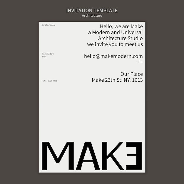 Architecture Project Invitation Template