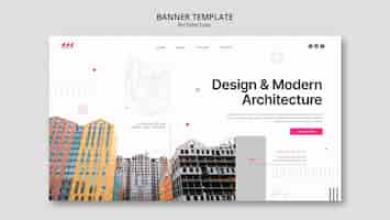 Free PSD architecture project landing page template