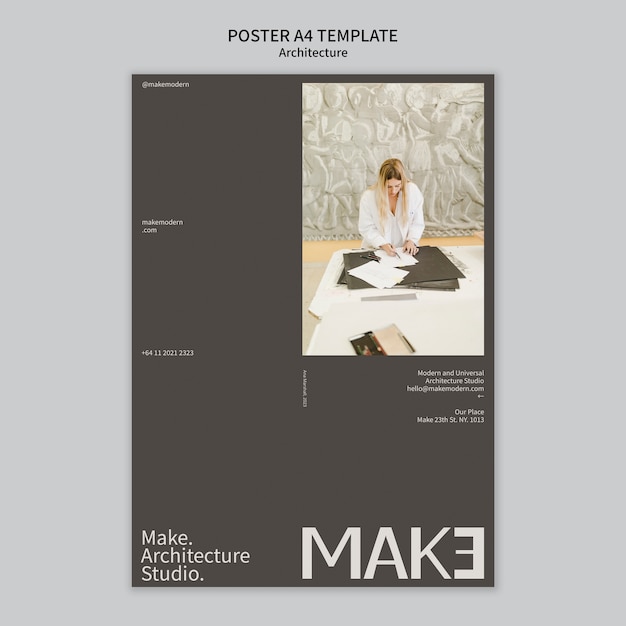 Architecture project poster template