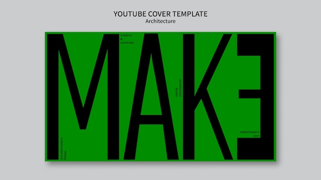 Free PSD architecture project youtube cover template