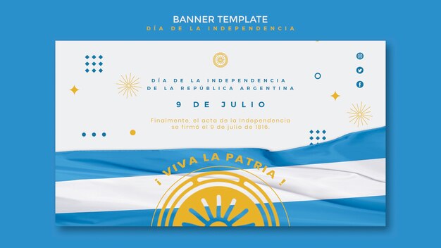 아르헨티나 독립 기념일 배너 서식 파일