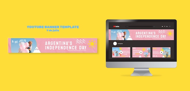 Argentina independence day youtube banner