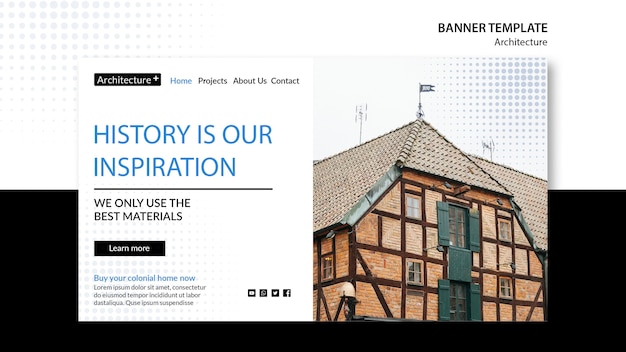 Arhitecture concept banner template