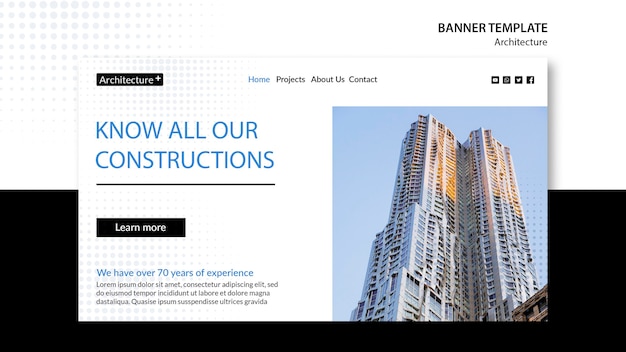 Arhitecture concept banner template