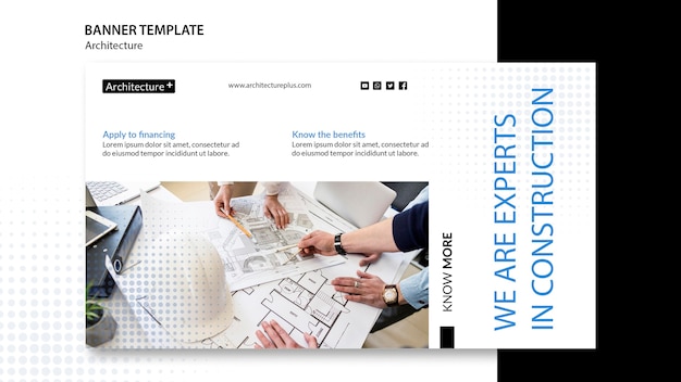 Arhitecture concept banner template