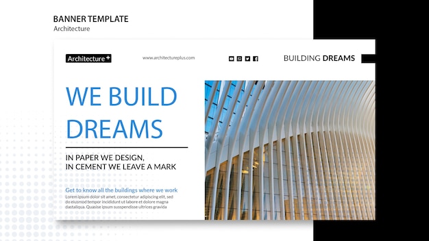 Free PSD arhitecture concept banner template