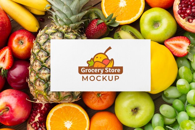 Download Free Psd Card Mockup With Vegetable Design