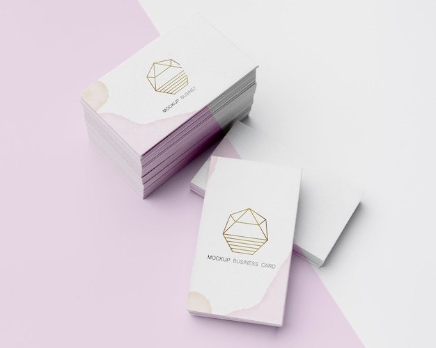 Arrangement of mock-up business card