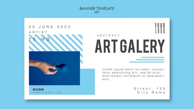 Free PSD art concept banner template