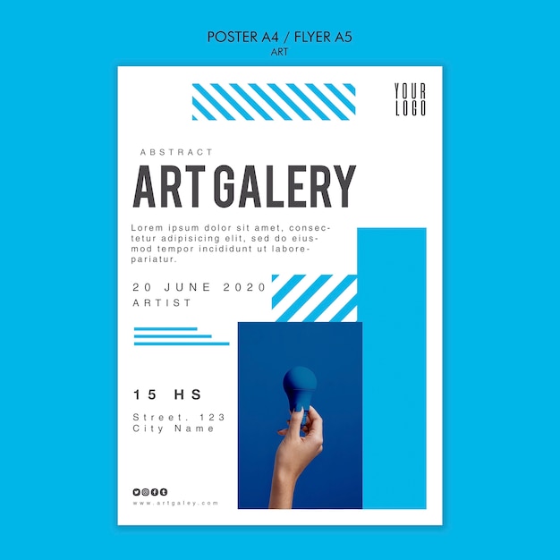 Free PSD art concept poster template