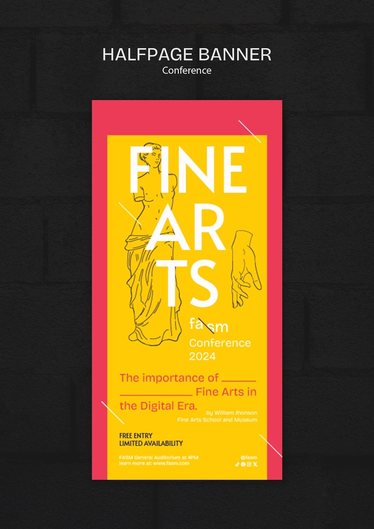 Free PSD art conference template design