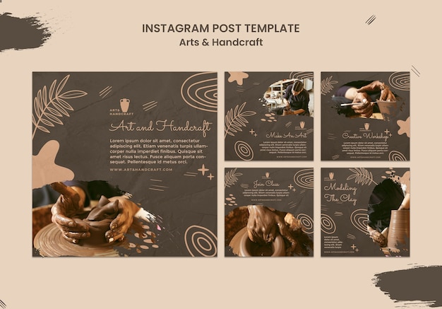 Free PSD art and craft design template