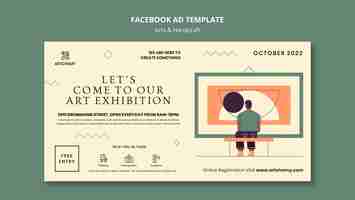 Free PSD art and craft facebook ad template design