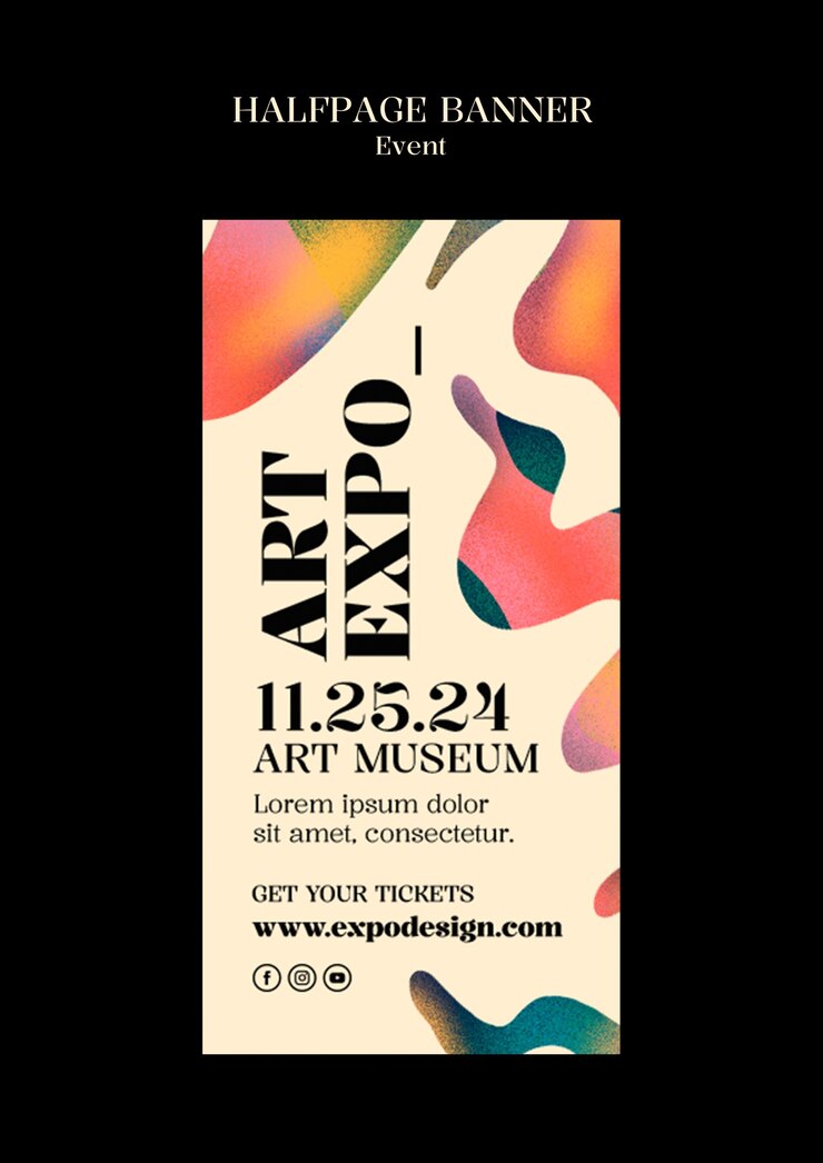 Free PSD art event template design