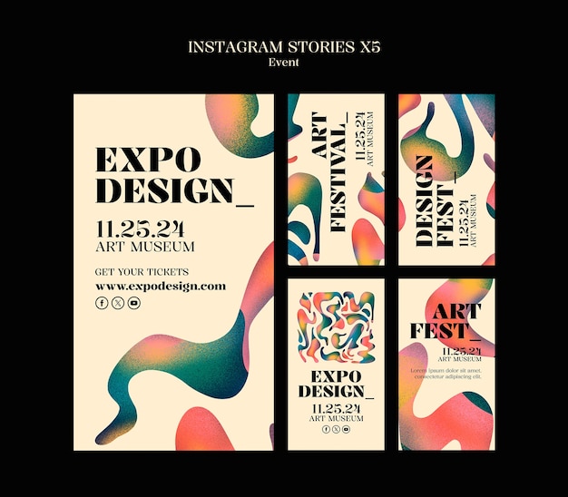 Free PSD art event template design