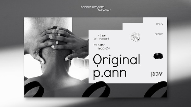 Free PSD art exhibition banner template