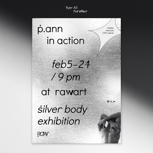 Free PSD art exhibition flyer template