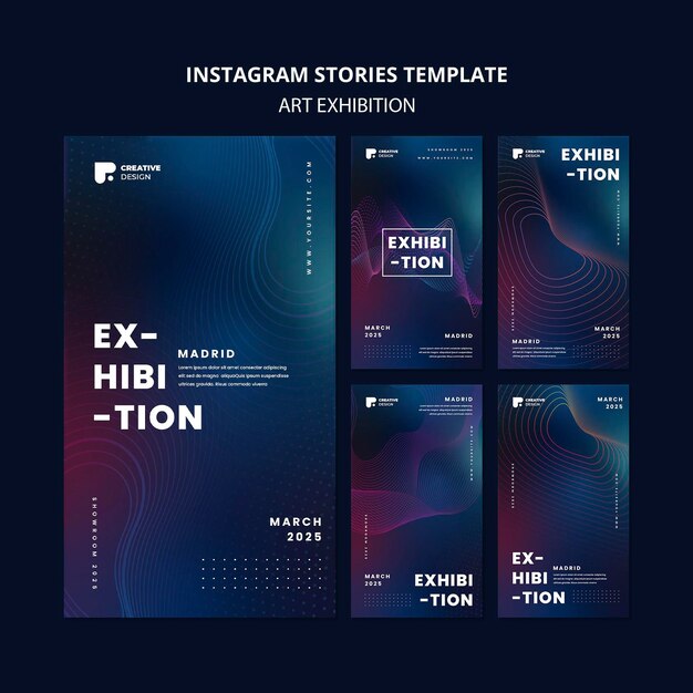 Art exhibition instagram stories template