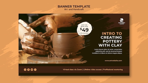 Art and hand craft banner template