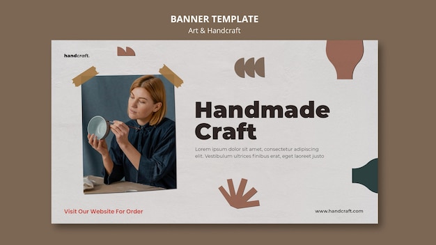 Free PSD art and handcraft banner