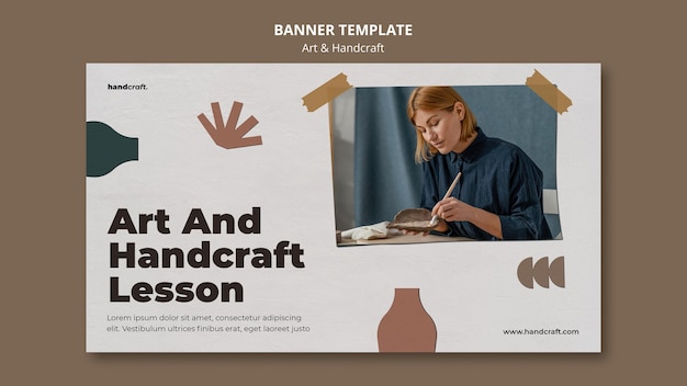 Art and handcraft horizontal banner