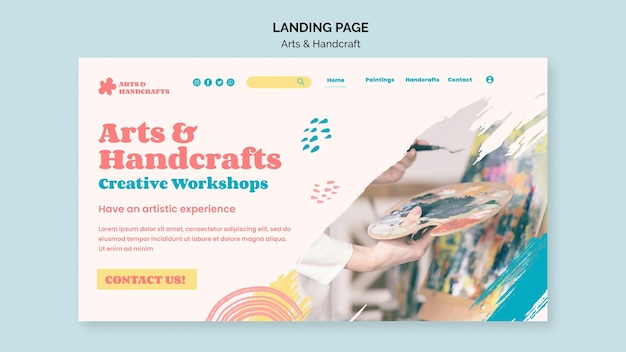 art and handcraft landing page