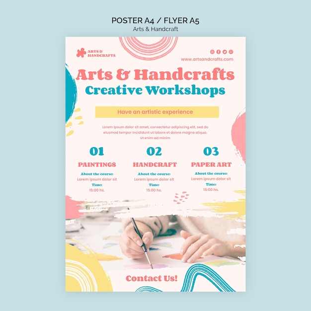 art and handcraft poster template