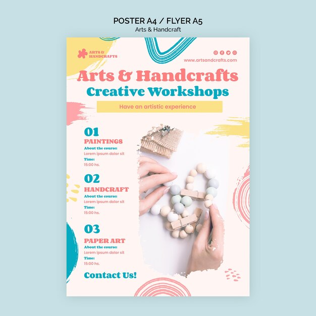 art and handcraft poster template