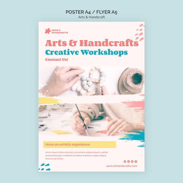 art and handcraft poster template