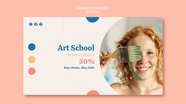 アートスクールバナーテンプレート