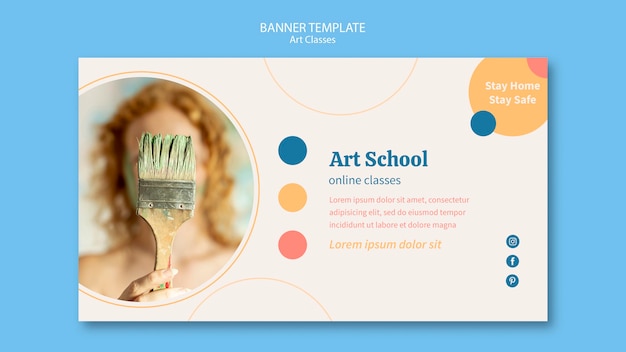 Art school banner template