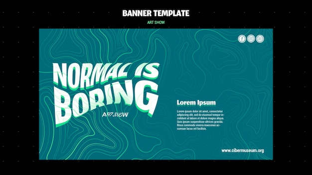 無料PSD アートショーバナーテンプレート