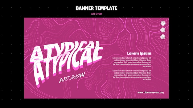 無料PSD アートショーバナーテンプレート