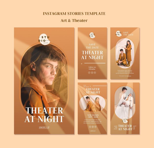 Art and theater instagram stories template