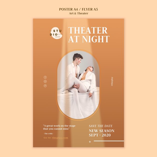 アートと劇場のポスターテンプレート