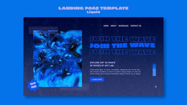 Art Wave Landing Page Template Free PSD Download