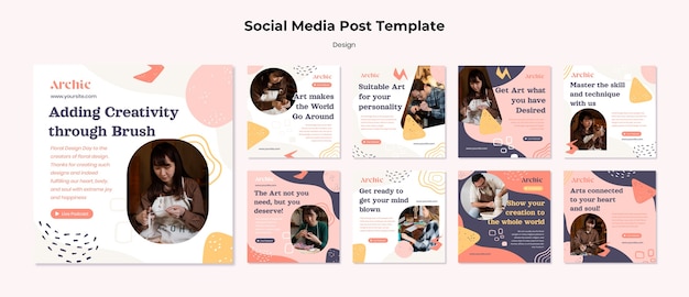 Art workshop social media post template