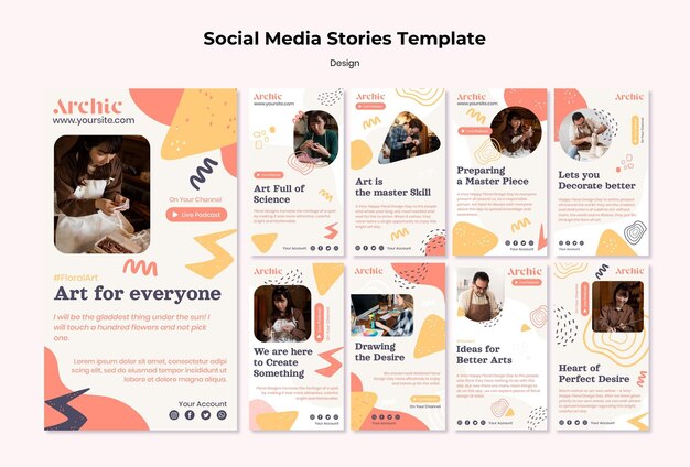 Free PSD | Art workshop poster design template