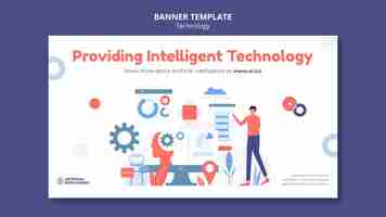 Free PSD artificial intelligence banner template