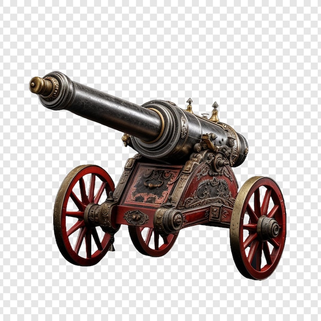 Artillery isolated on transparent background