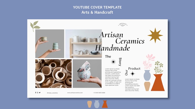 無料PSD アートとハンドクラフトのyoutubeカバー