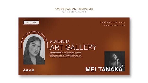 Arts and crafts facebook ad template design