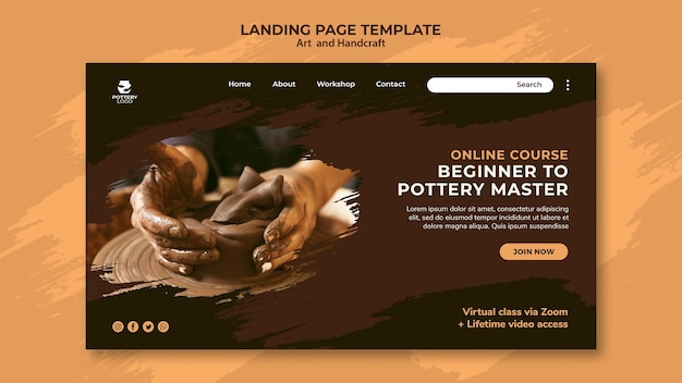 Arts and hand craft landing page