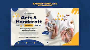 Free PSD arts and handcraft banner design template