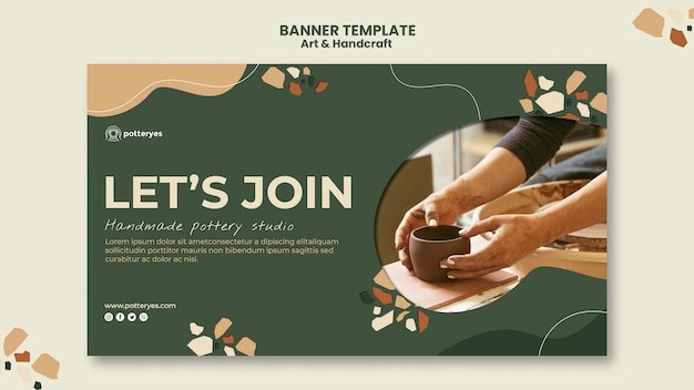 Arts and handcraft banner template