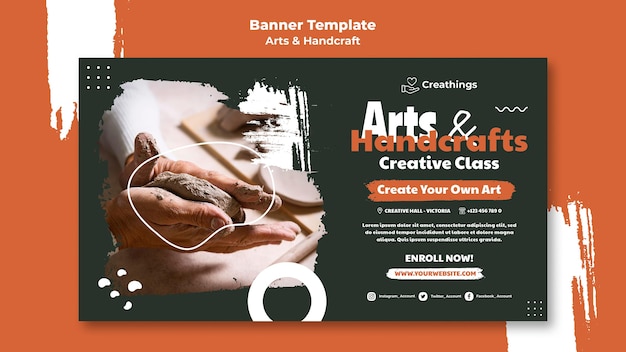 Arts and handcraft banner template