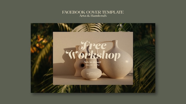 Arts and Handcraft Facebook Cover Template – Free PSD Download