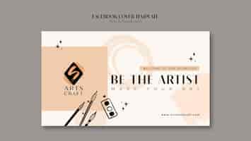 Free PSD arts and handcraft facebook cover template