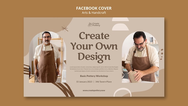 Free PSD arts and handcraft facebook cover