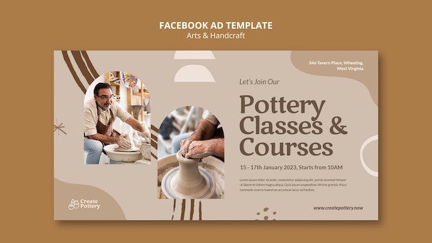 Arts and handcraft facebook template